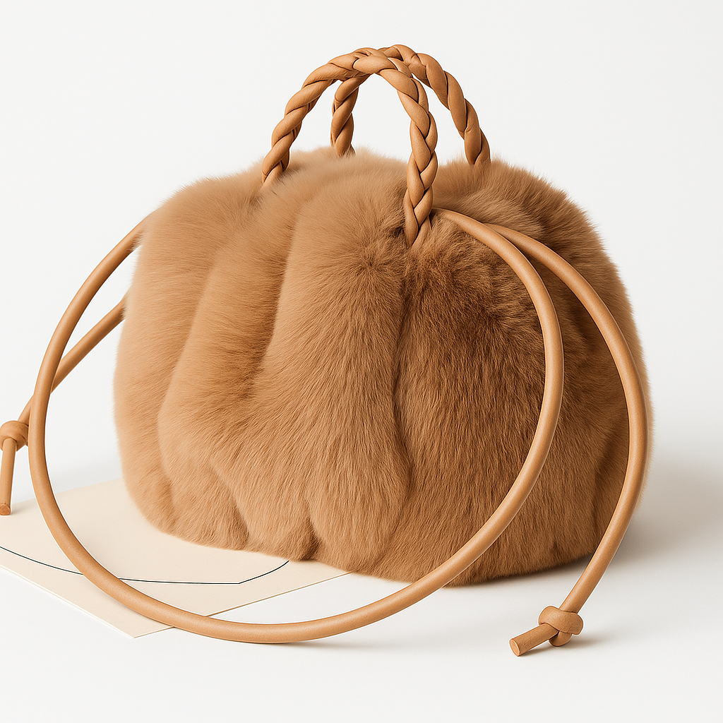 Sac citrouille en fourrure