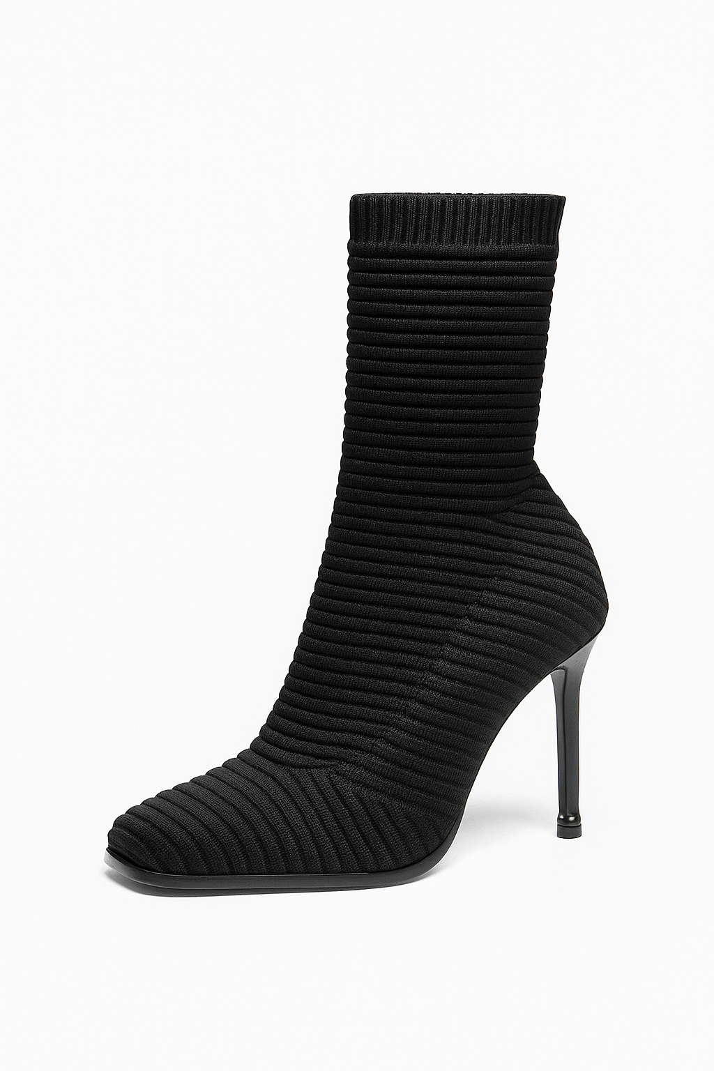 Black Sock Boots for Women – Elegant Stiletto Heels with Stretch Fit & Timeless Chic