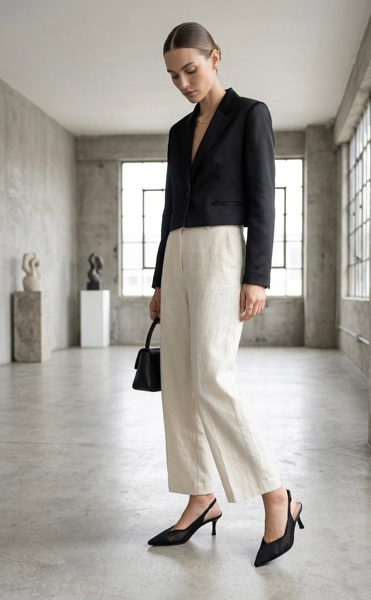 Noire Couture — vue arrière, finition couture