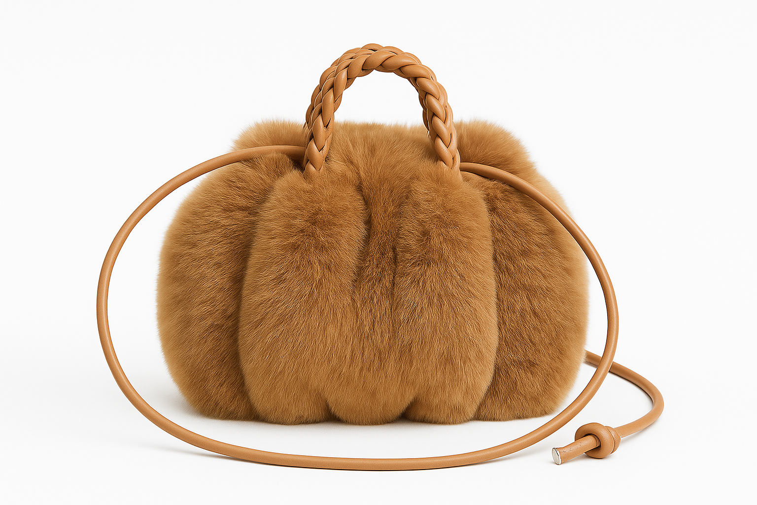 Sac citrouille en fourrure