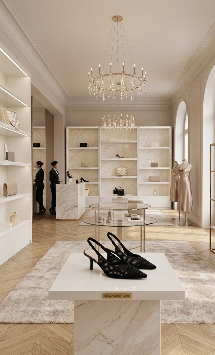 Noire Couture — vue du dessus, galbe et précision