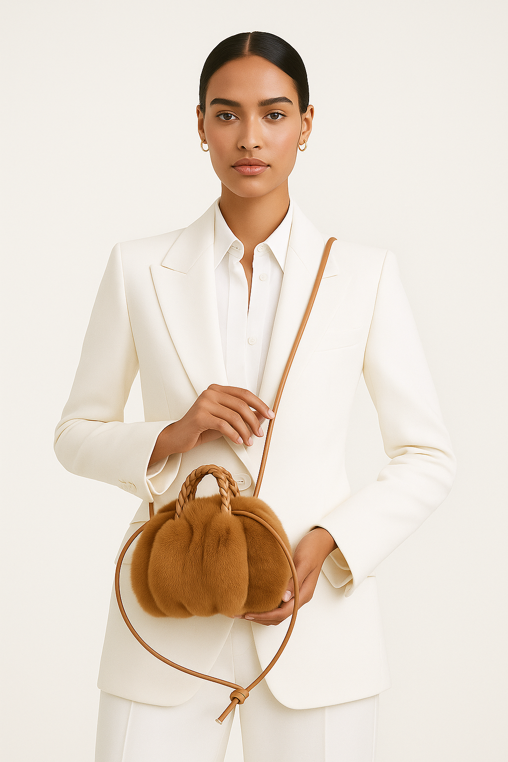 Sac citrouille en fourrure